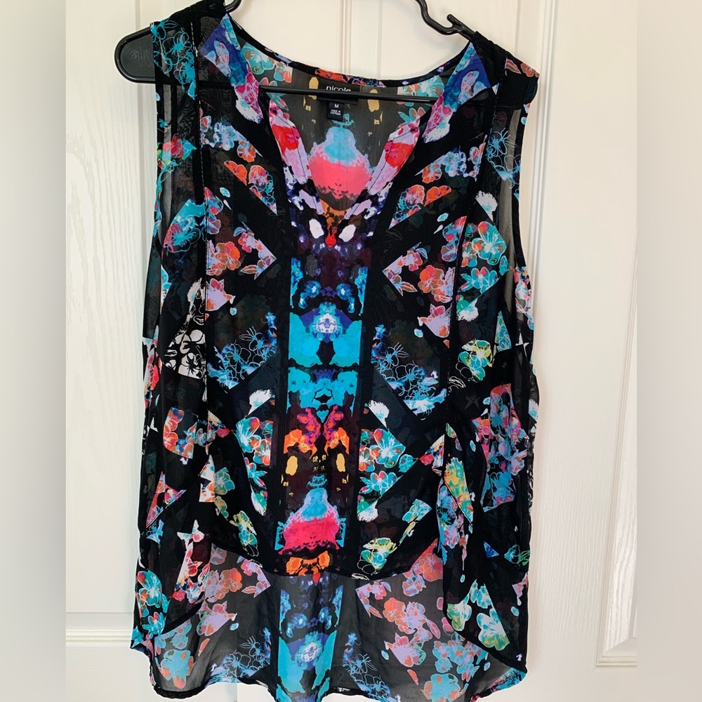 Nicole Miller Sheer Sleeveless Too